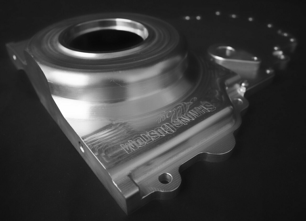 SHAUNS CUSTOM ALLOY GM LS SERIES 2PIECE BILLET TIMING COVER