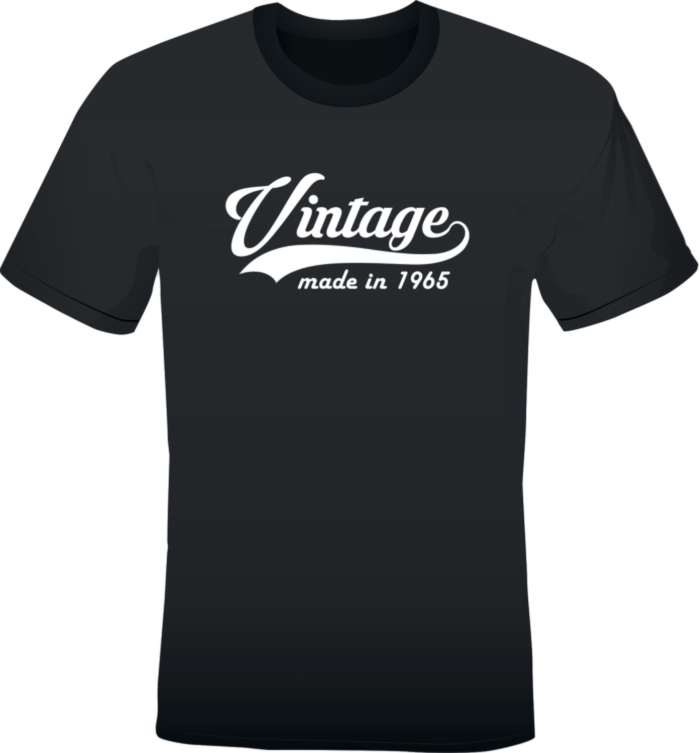 MEN'S BIRTHDAY 'VINTAGE' PRINTED T-SHIRT (BLACK)