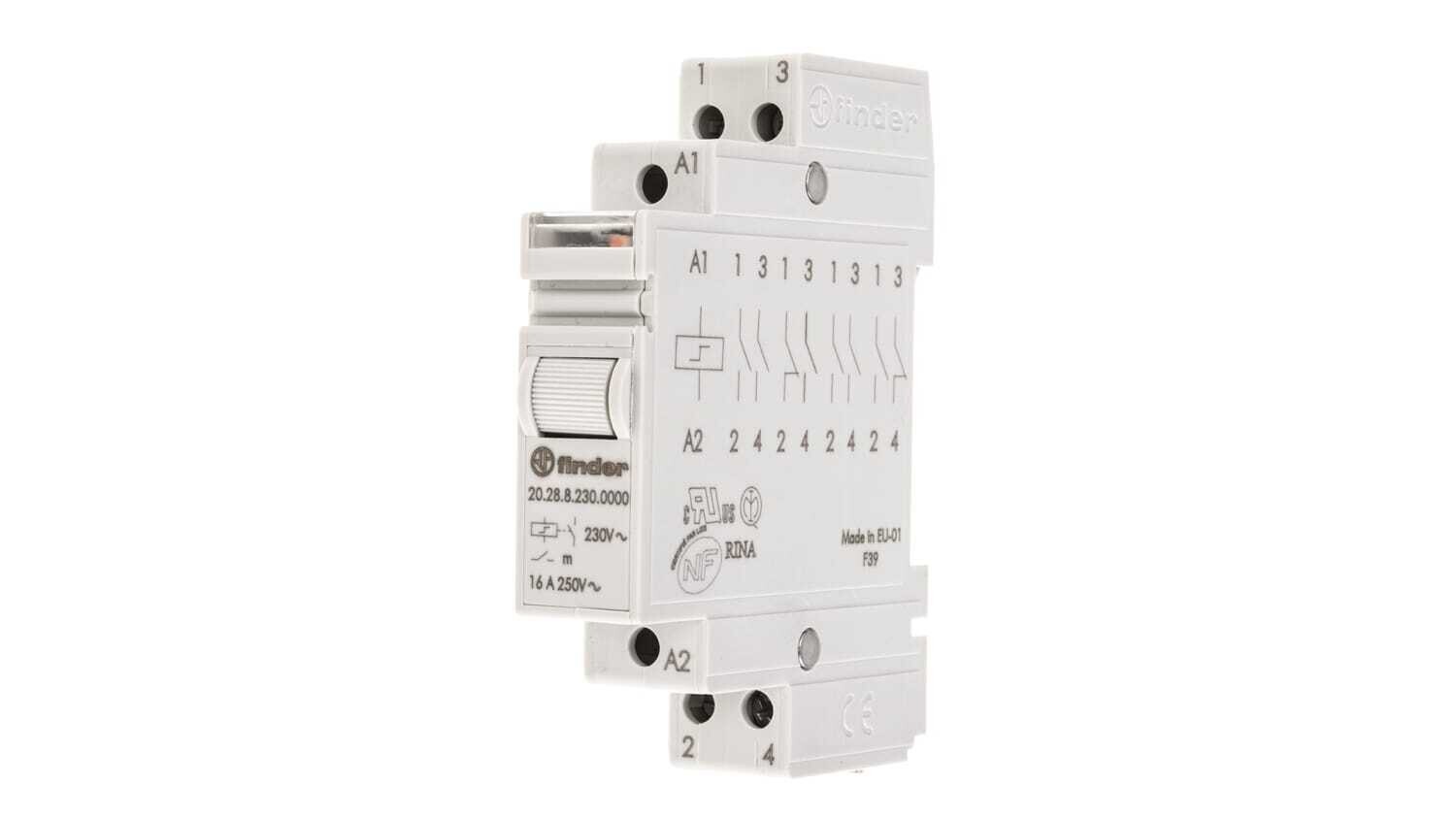 Telerupteur volet roulant 2NO 16A 230V AC, inverseur 4 séquences