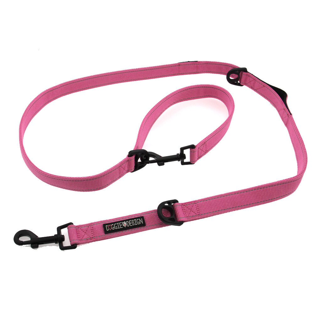 6 Way MultiFunction Dog Leash Candy Pink