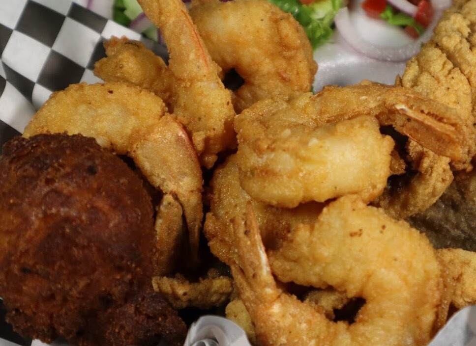 12pc Shrimp Basket w/Fritter Store Chef La's Fish Fry