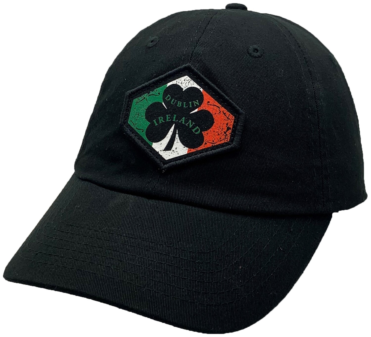 Dublin Ireland Flag Patch Slouch Hat Buckle Back