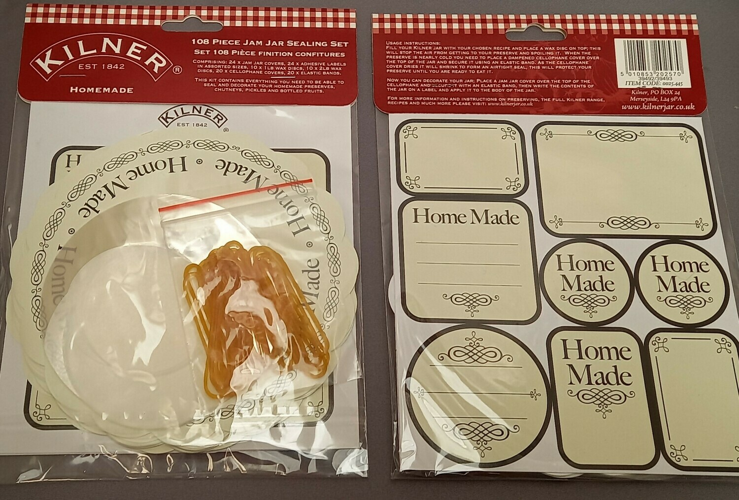 Kilner 108 Piece Jam Jars Homemade Sealing Set Gift Packaging