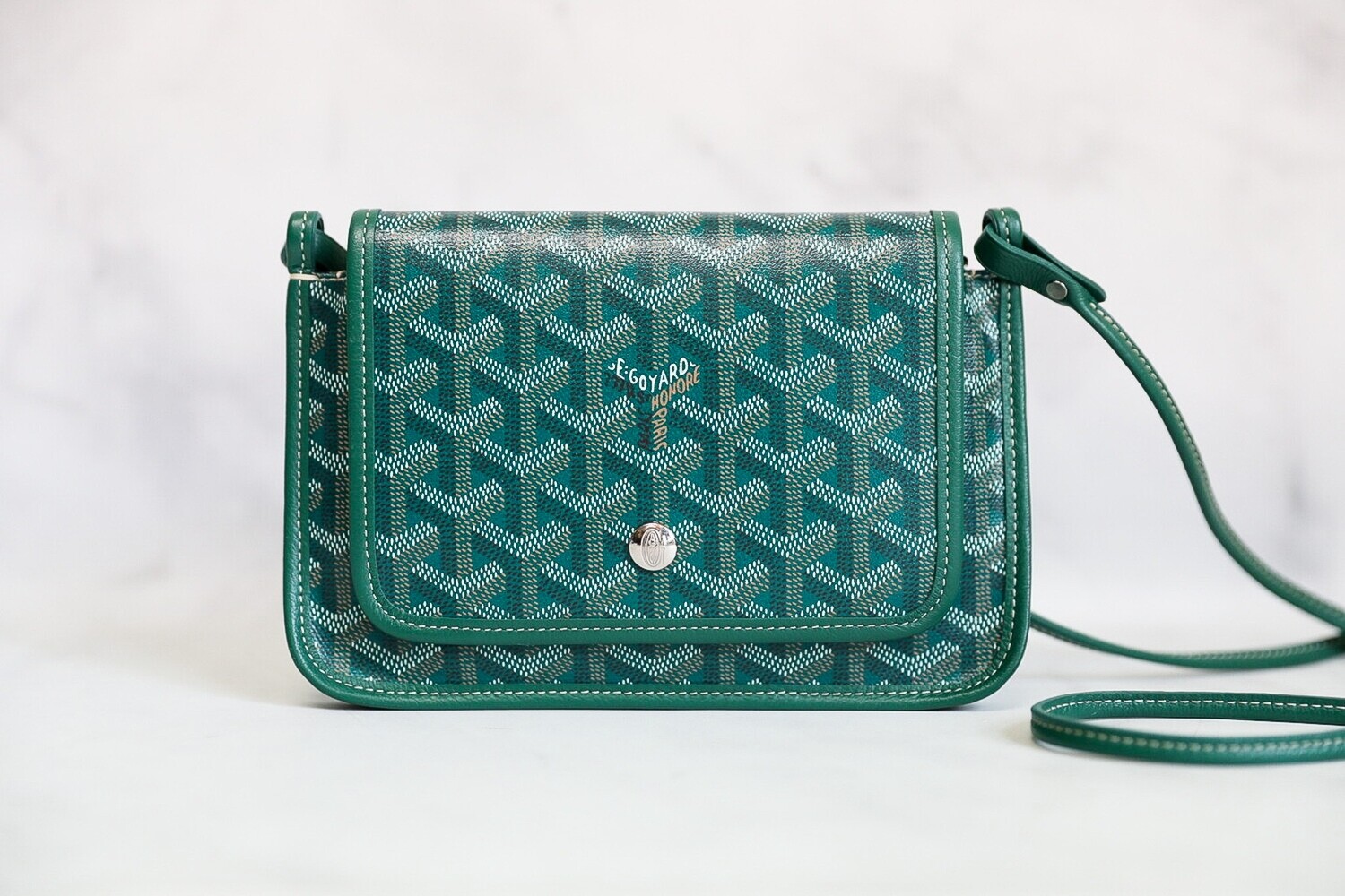 Goyard Plumet Crossbody, Green, Like New in Dustbag GA001P Julia Rose