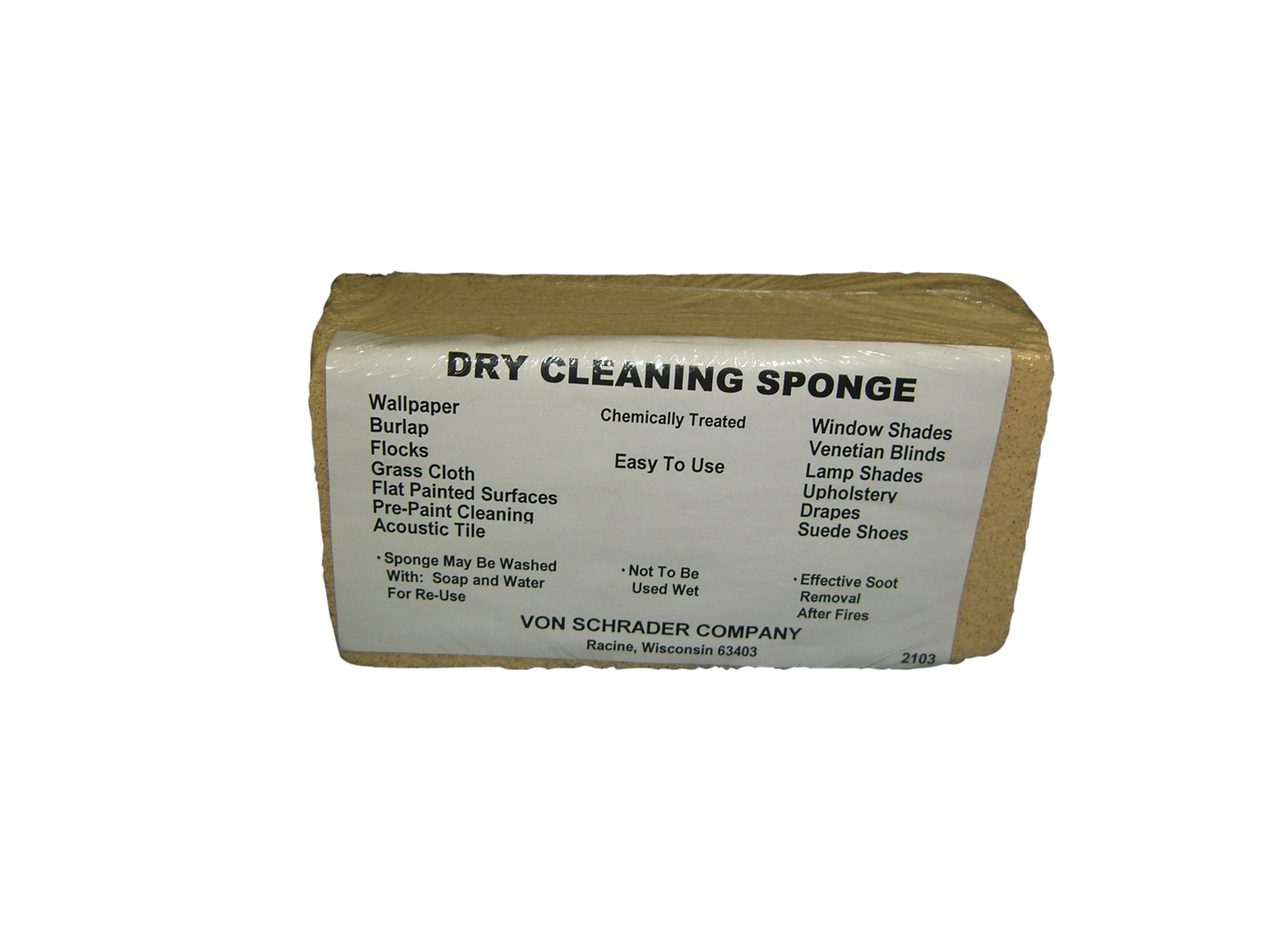 Dry cleaning sponge (chemical sponge)