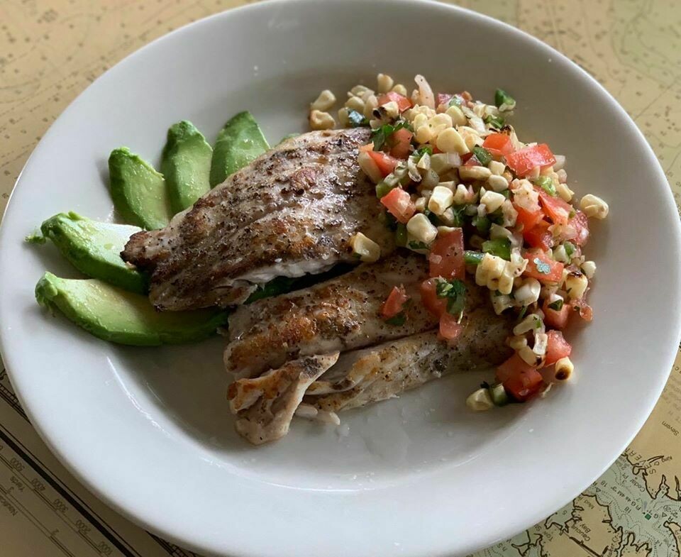 Seared Rockfish with Roasted Corn Salsa Special