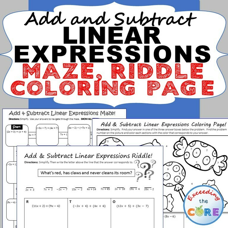 Lesson 3 homework practice adding linear expressions answers image