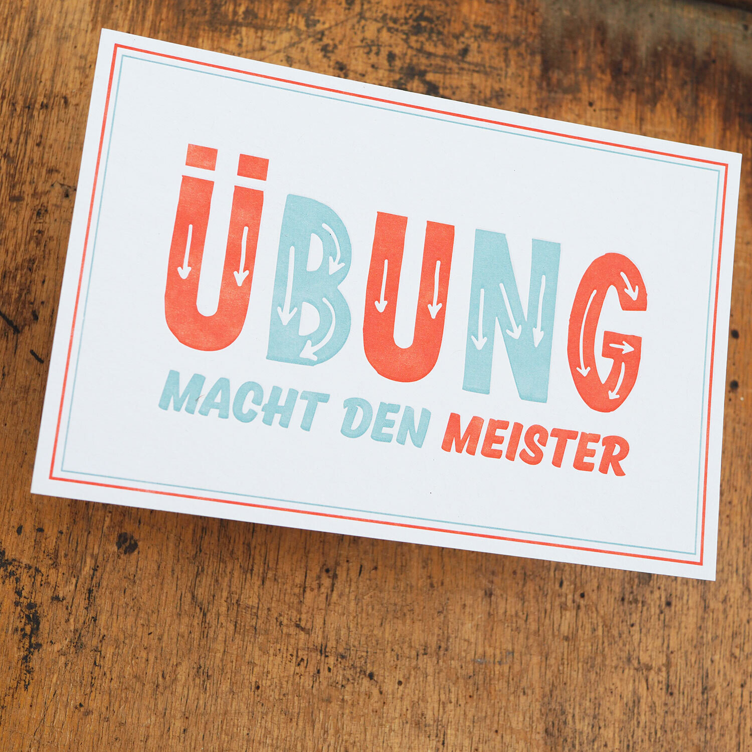 Karte Übung macht den Meister – Shop – erste liga büro für gestaltung