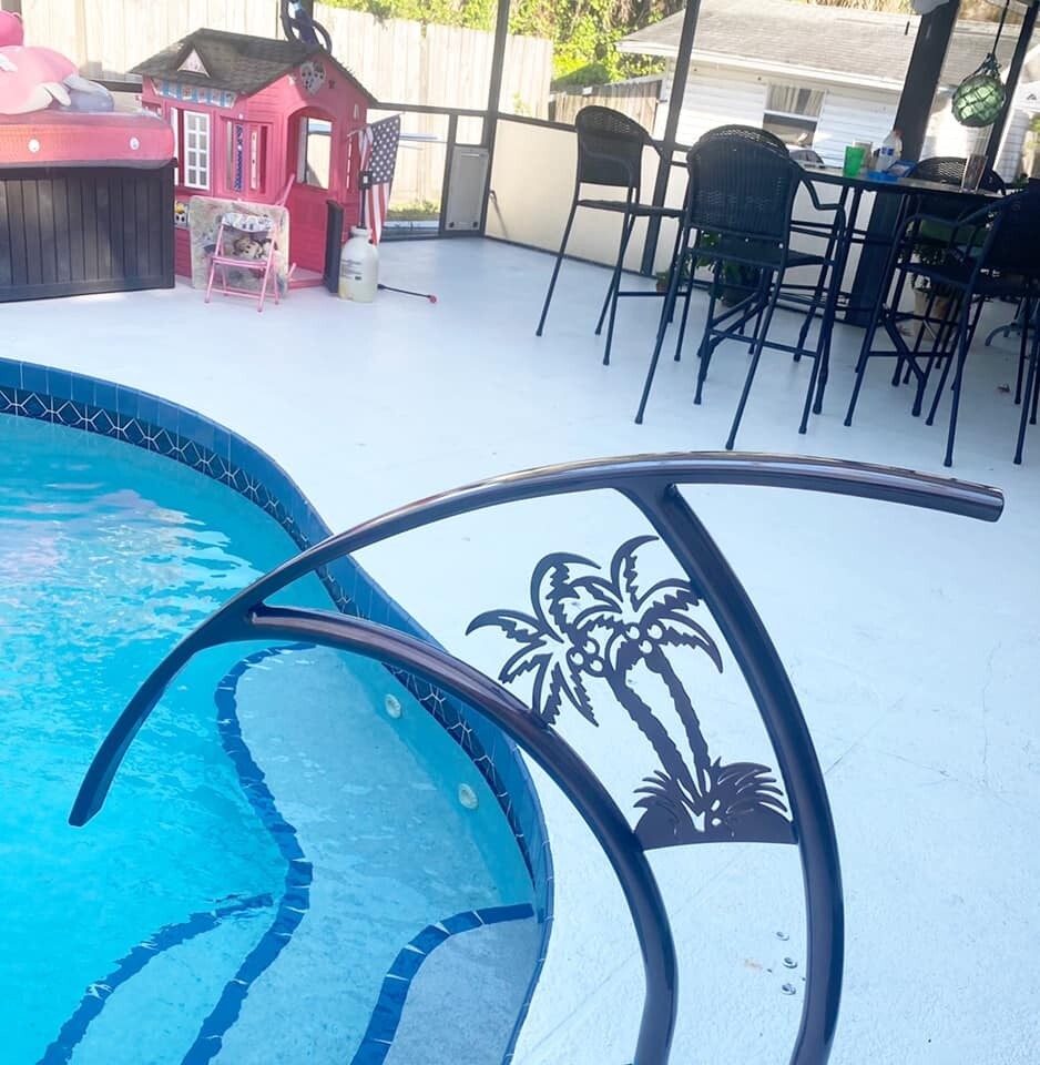 Pool Artistic Palm Tree Dealer Pricing Standard Rails Arrowhead