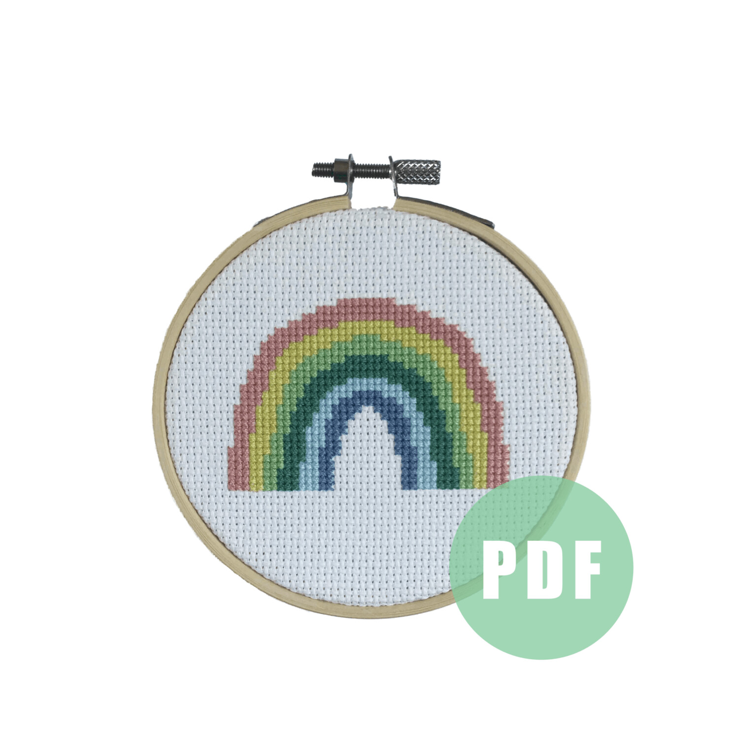 Rainbow Cross Stitch Pattern Stitch cross rainbow pattern