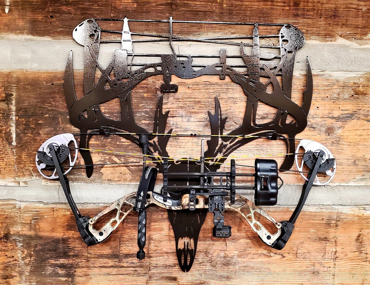 DEER SKULL W/BOW BOW WALL MOUNT Store HOYER STEEL
