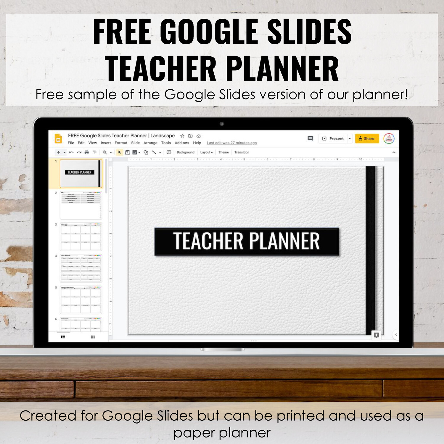 FREE Google Slides Teacher Planner Sample The TOP Teacher Store
