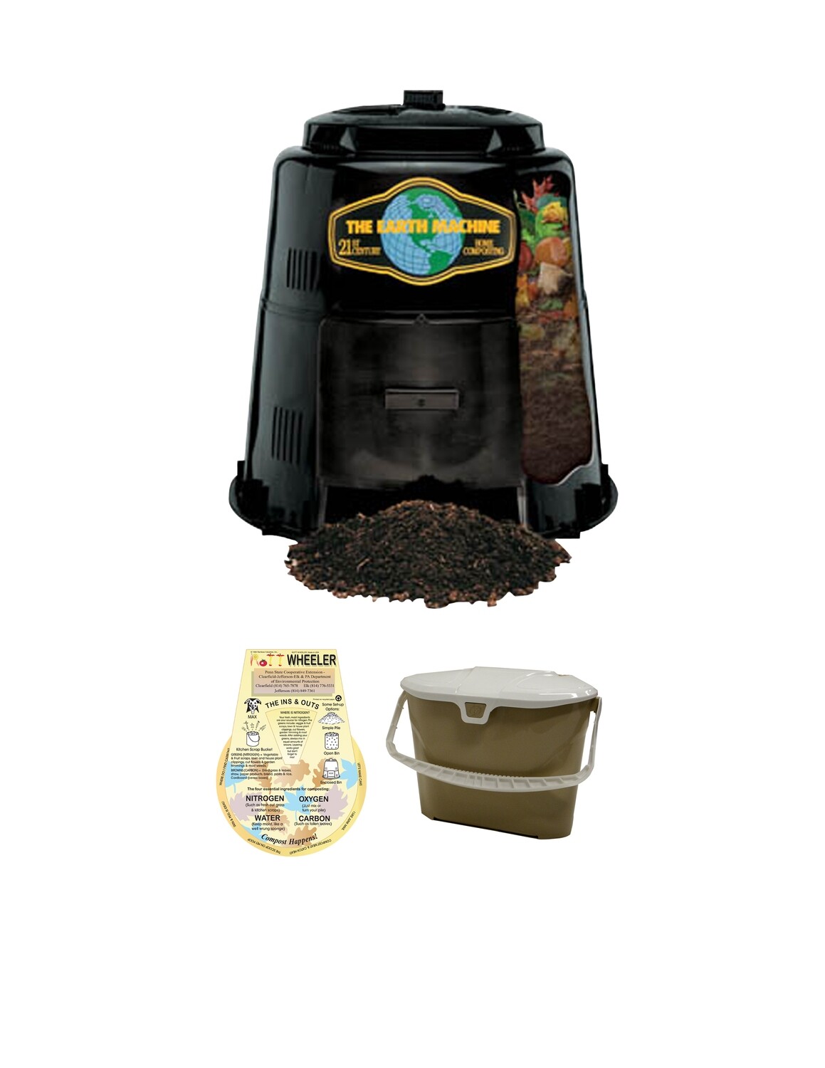 KIT 1 Includes a kitchen scrap collection pail