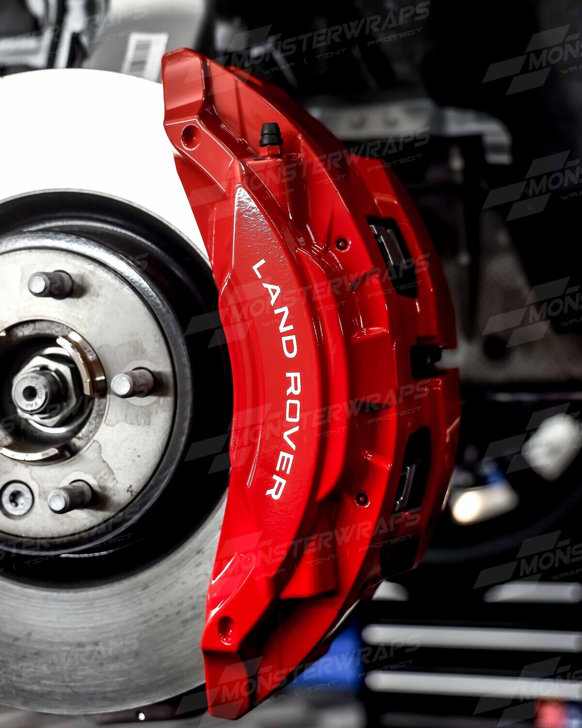 Curved 'LAND ROVER' Brake Caliper Stickers/Decals