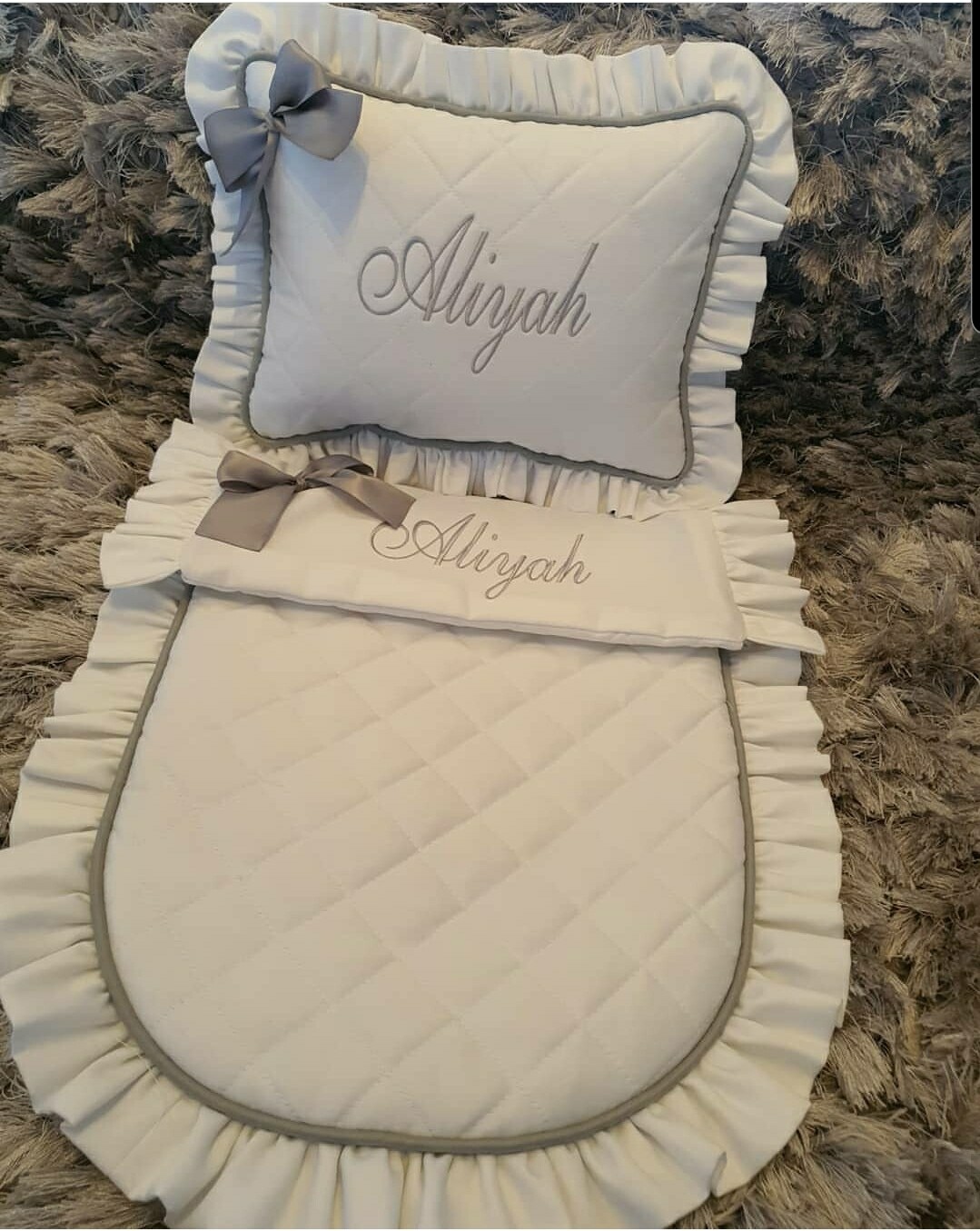 Quilted Moses Basket Set