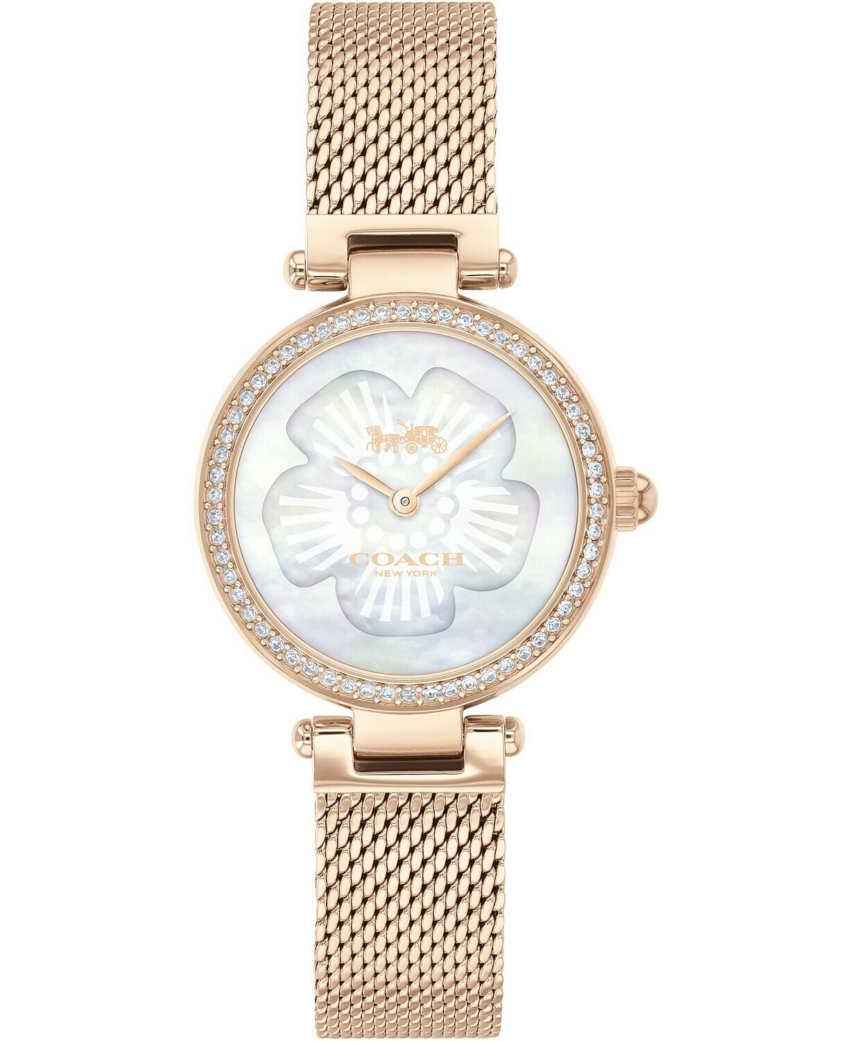 Coach, Women's Park Carnation Rose GoldTone Stainless Steel Mesh