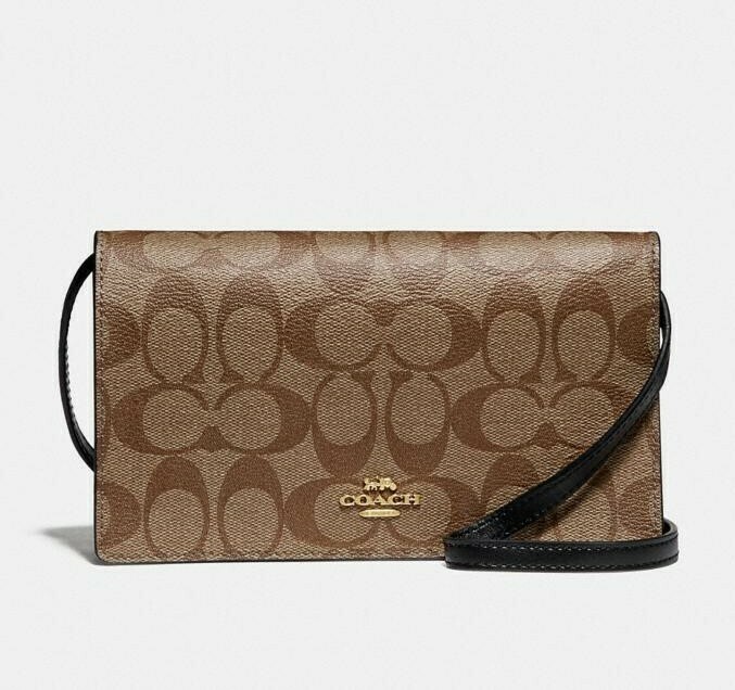 COACH, Hayden foldover crossbody clutch in signature canvas
