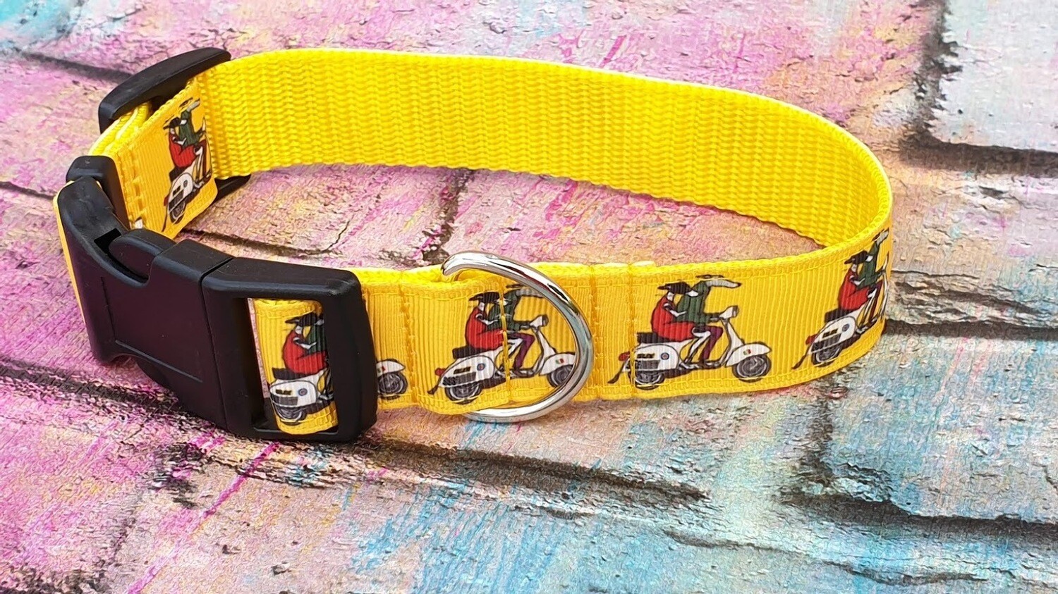 25mm Clip or House Collar 'Brighton Bound Hounds' by James Hardy