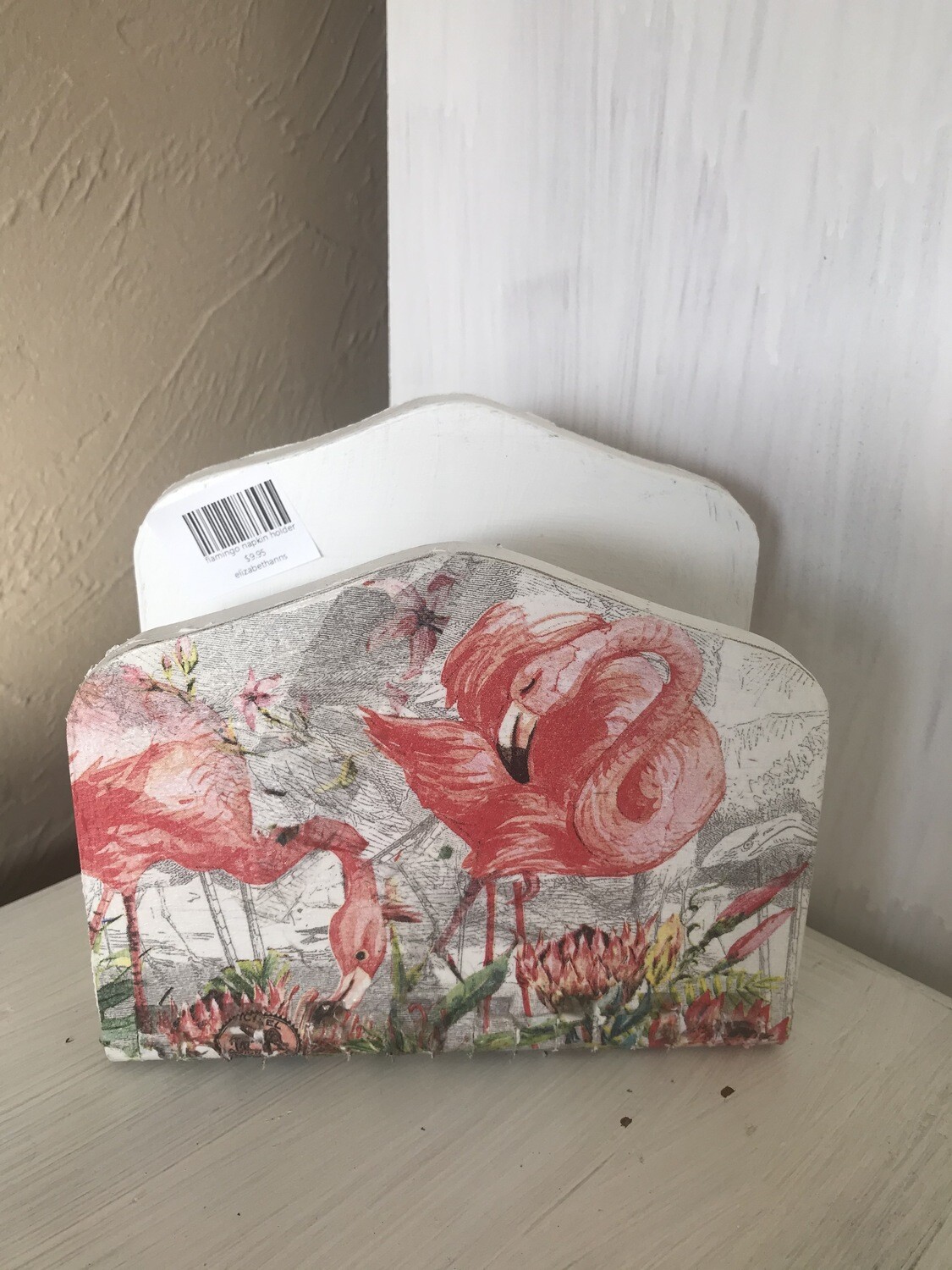 flamingo napkin holder