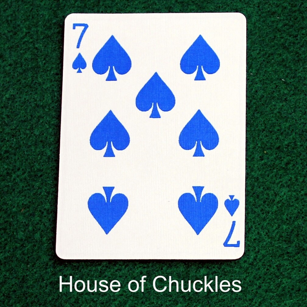7 of Spades Blue Custom Printed Bicycle Gaff Playing Card