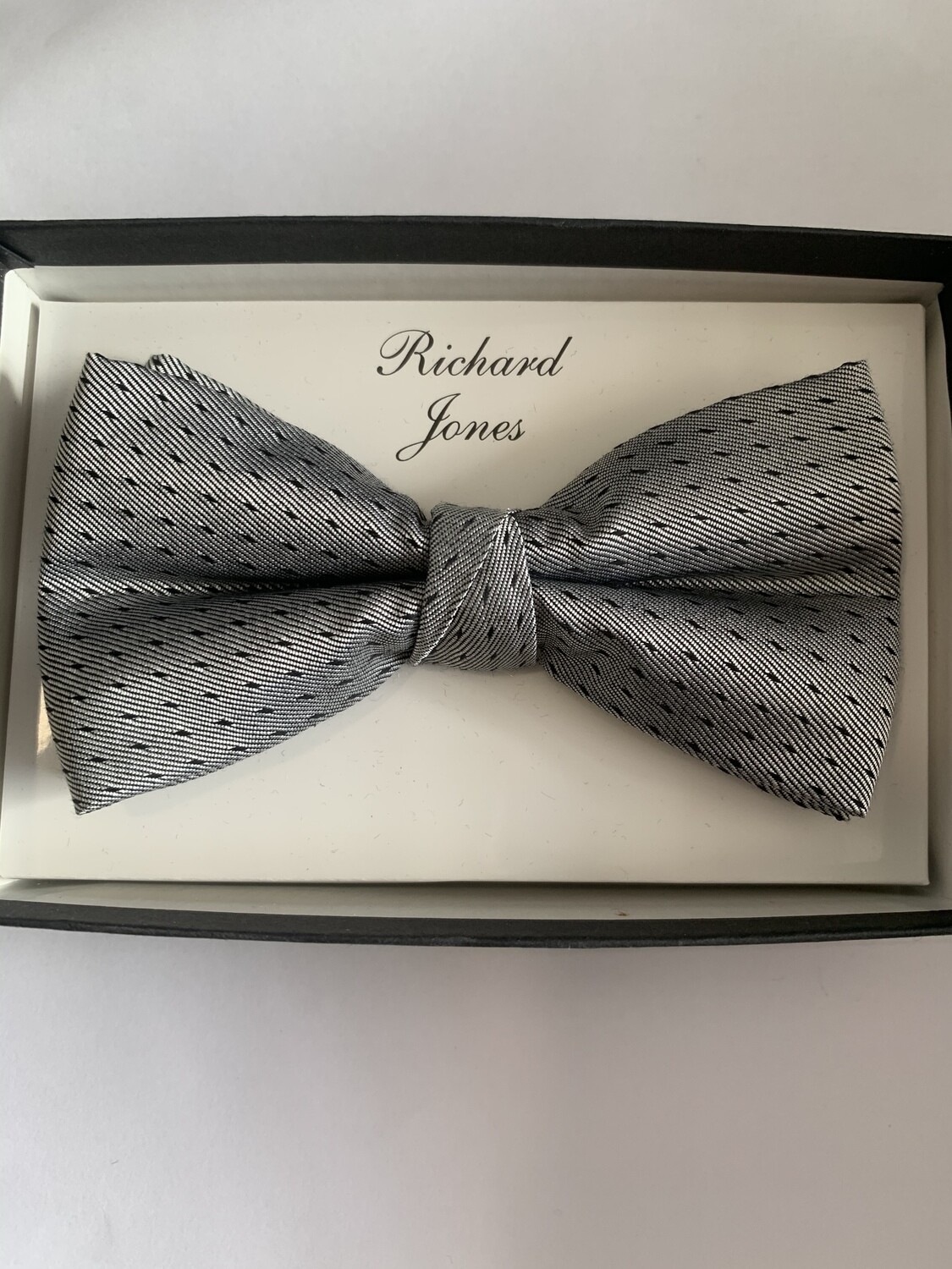 Grey & Black Bow Tie