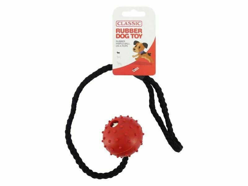 RUBBER PIMPLE BALL ON A ROPE