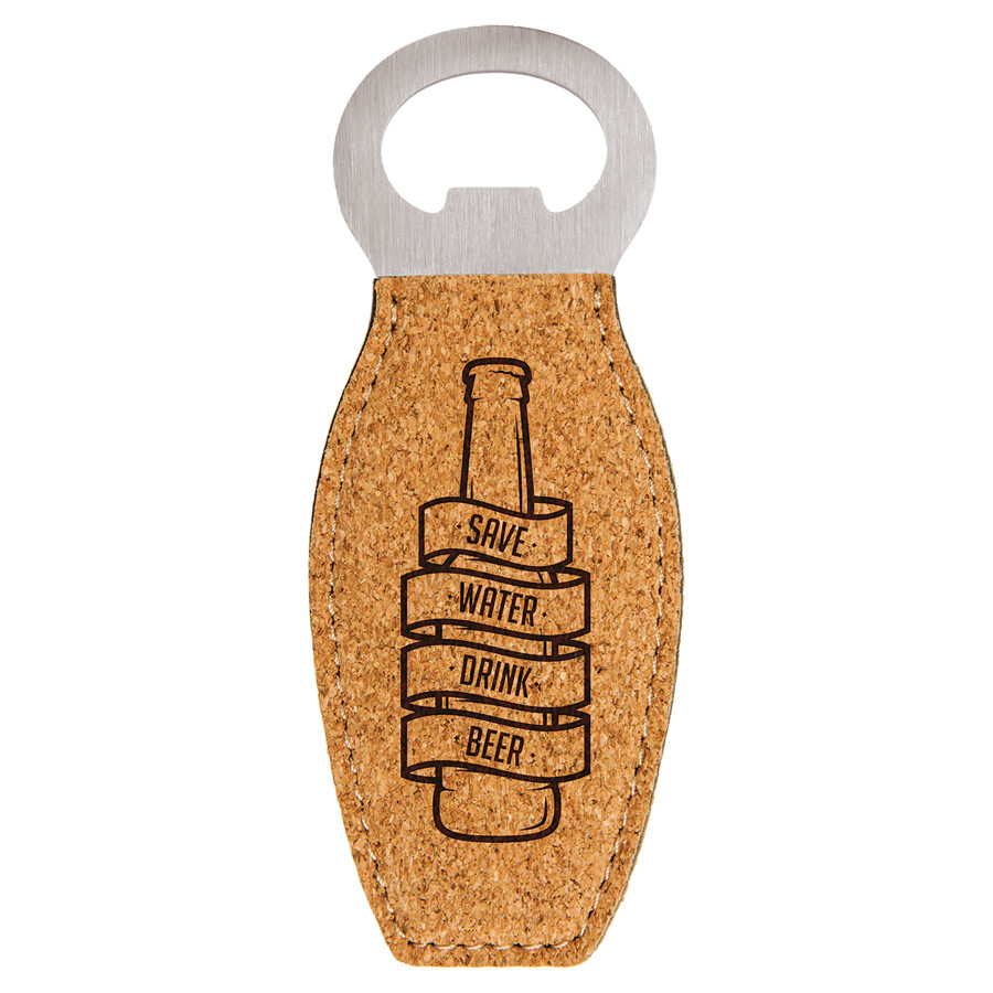 Cork Bottle Opener Tried and Tested℠ Sublimation, Engraving
