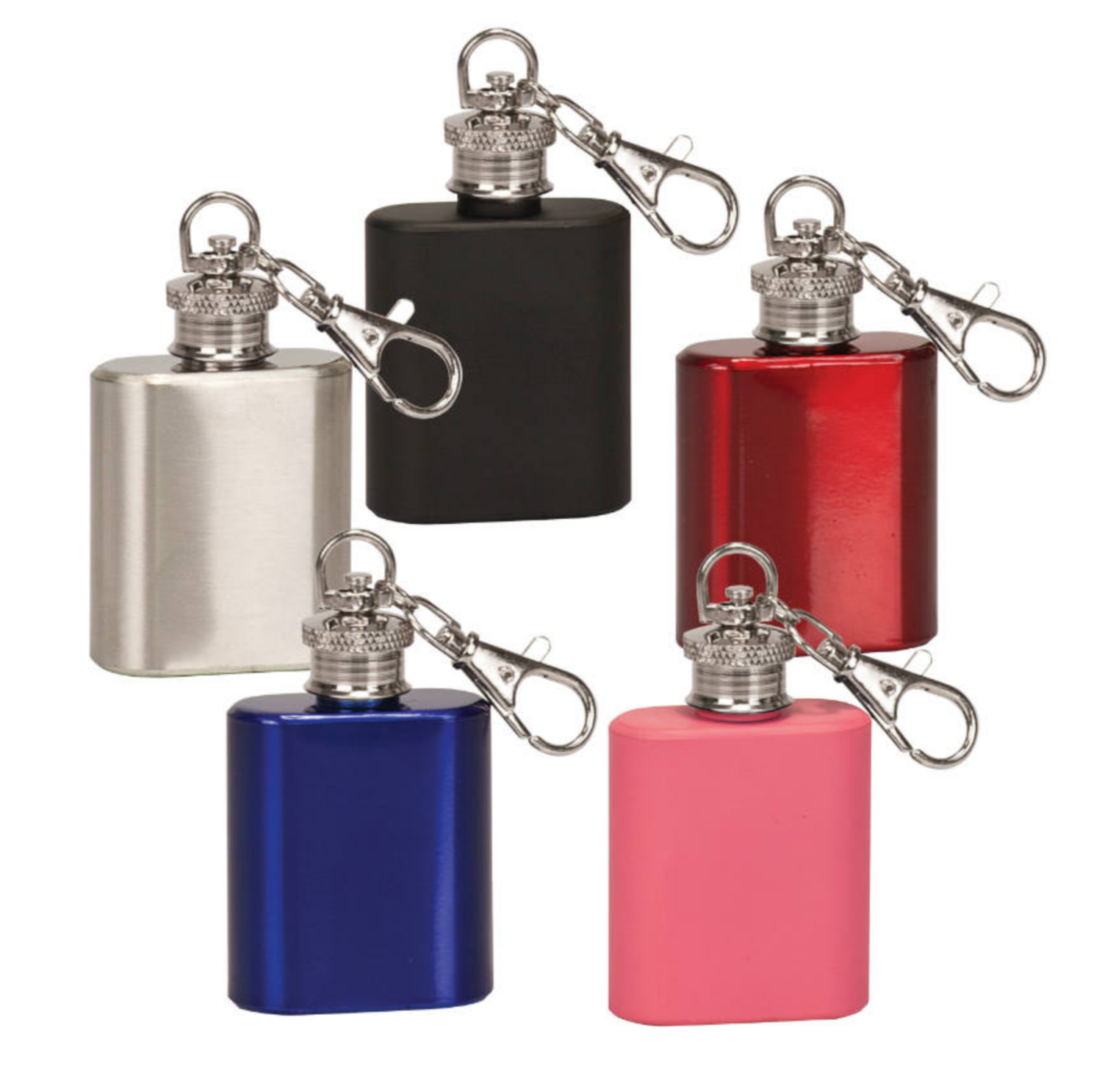 Keychain Flask Set of Five 1 oz. Tried and Tested℠ Sublimation