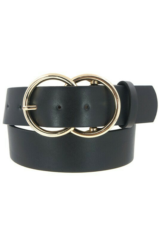 Leather Double O Ring Belt