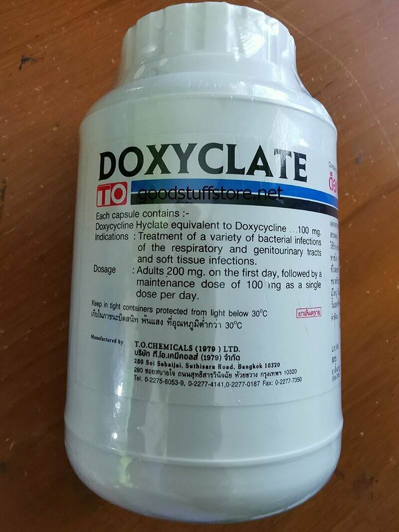 Doxyclate Doxycycline 100mg 500 Tablets