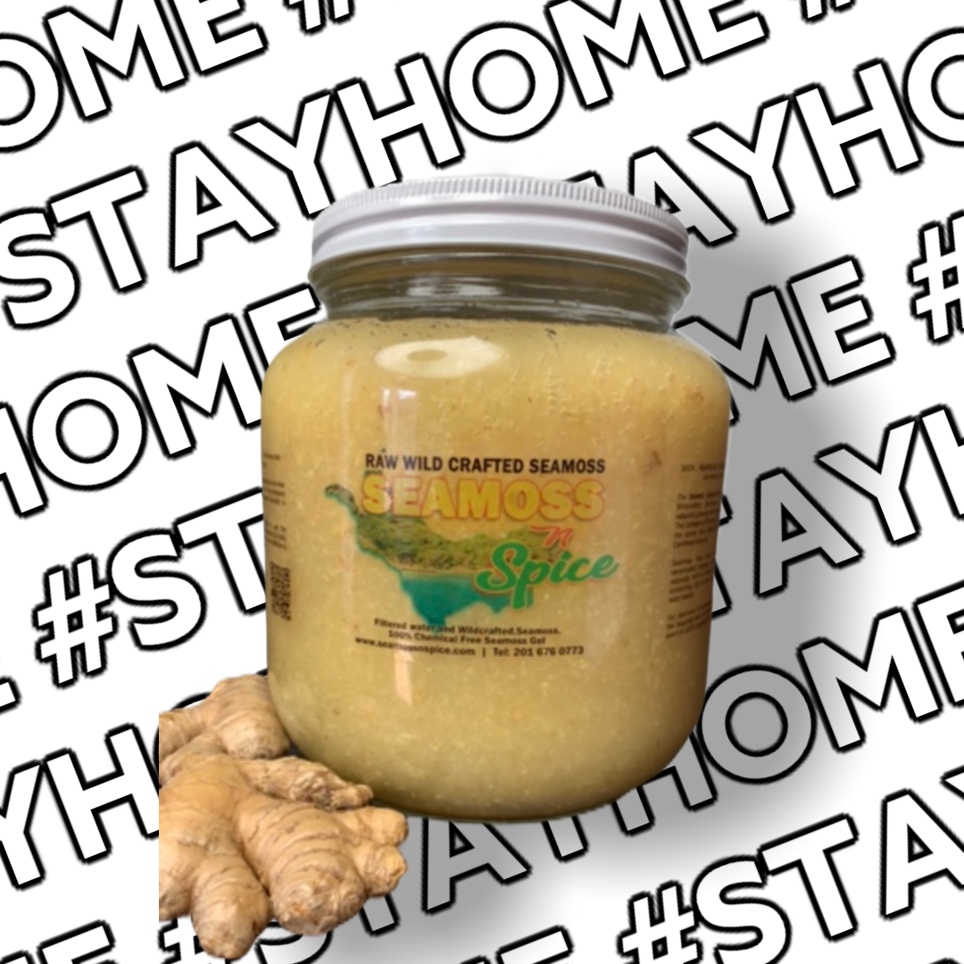 64 Oz Organic WILDCRAFTED Sea Moss Gel Infused With Ginger