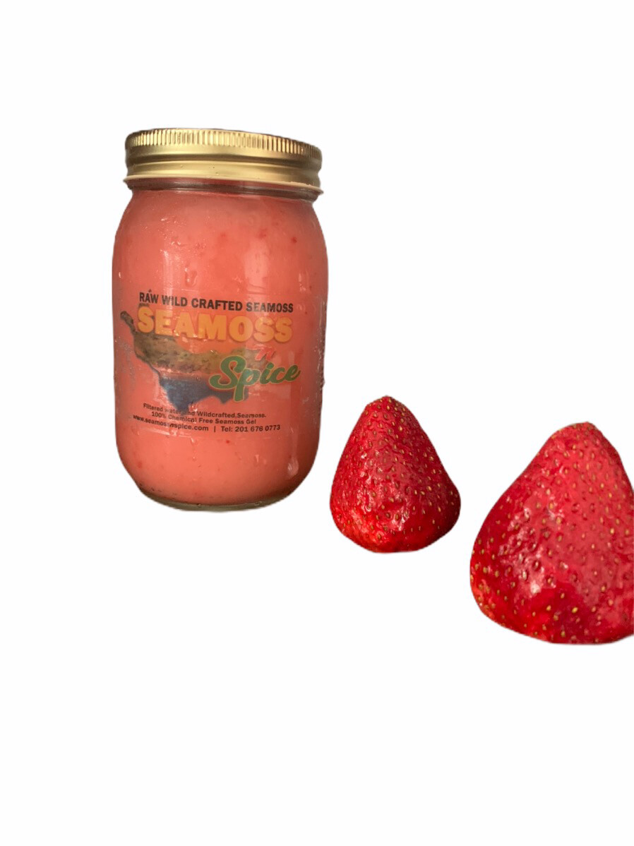 16 Oz Strawberry Sea Moss Gel