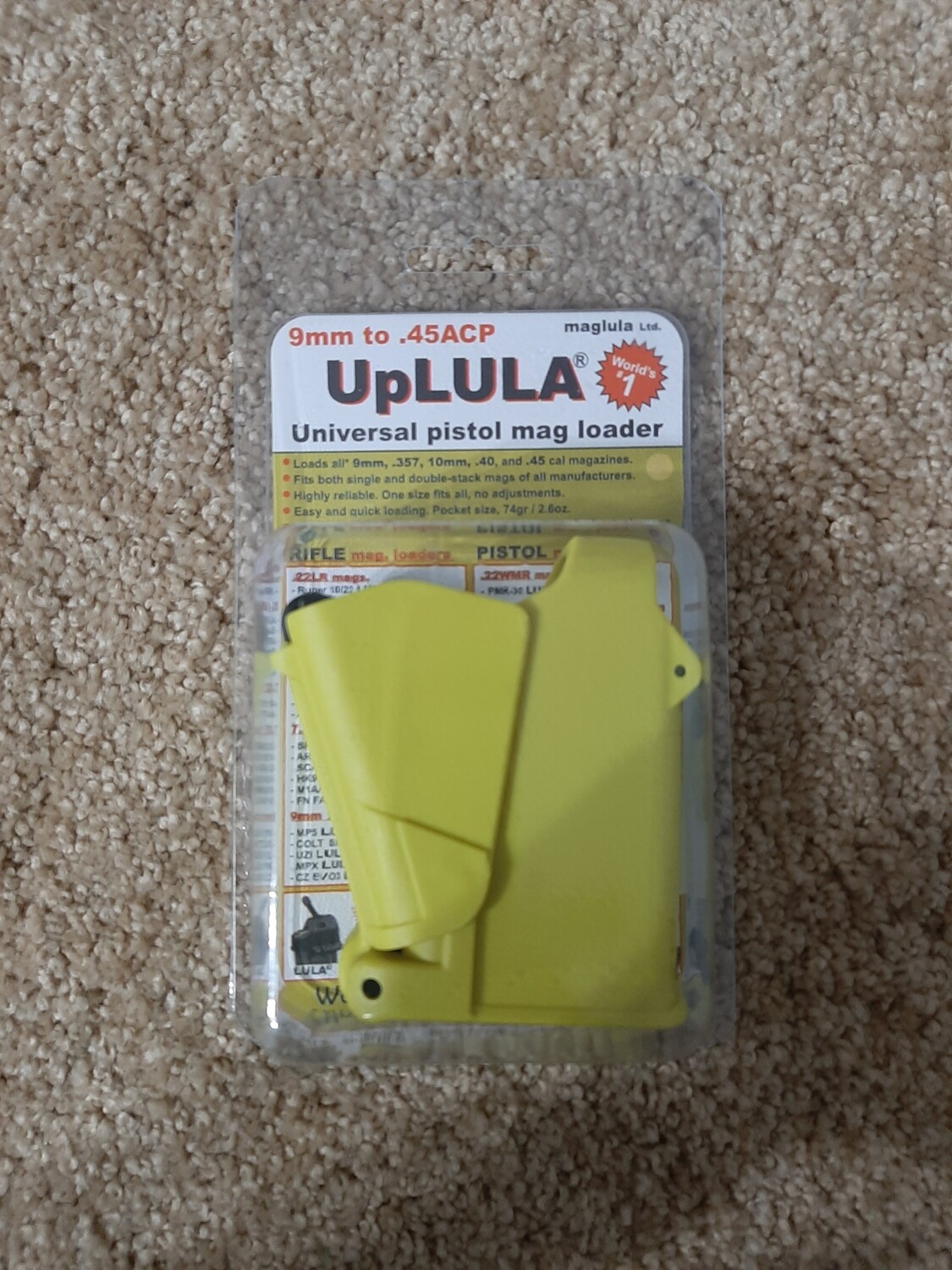 Maglula Uplula Universal Pistol Loader 9mm.45acp "Shipping Only"