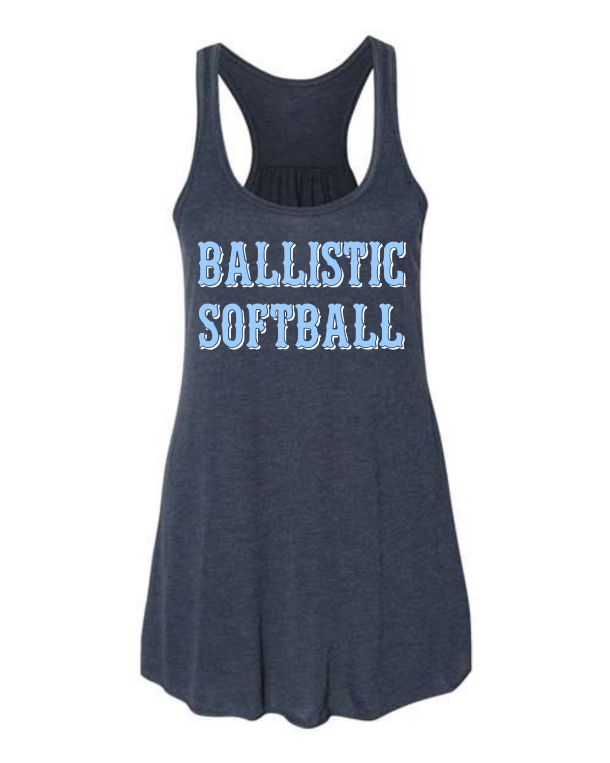 Ballistic Softball Heather Navy Bella Flowy Tank