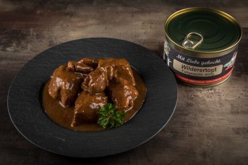 WILDSCHWEIN GOULASCH  DOSE 400 gr.