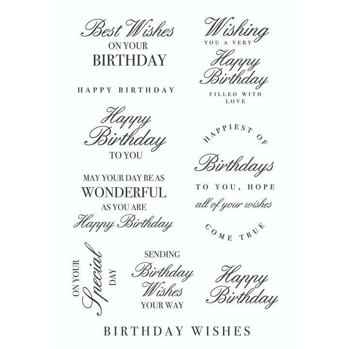 Birthday Wishes Clear Stamps