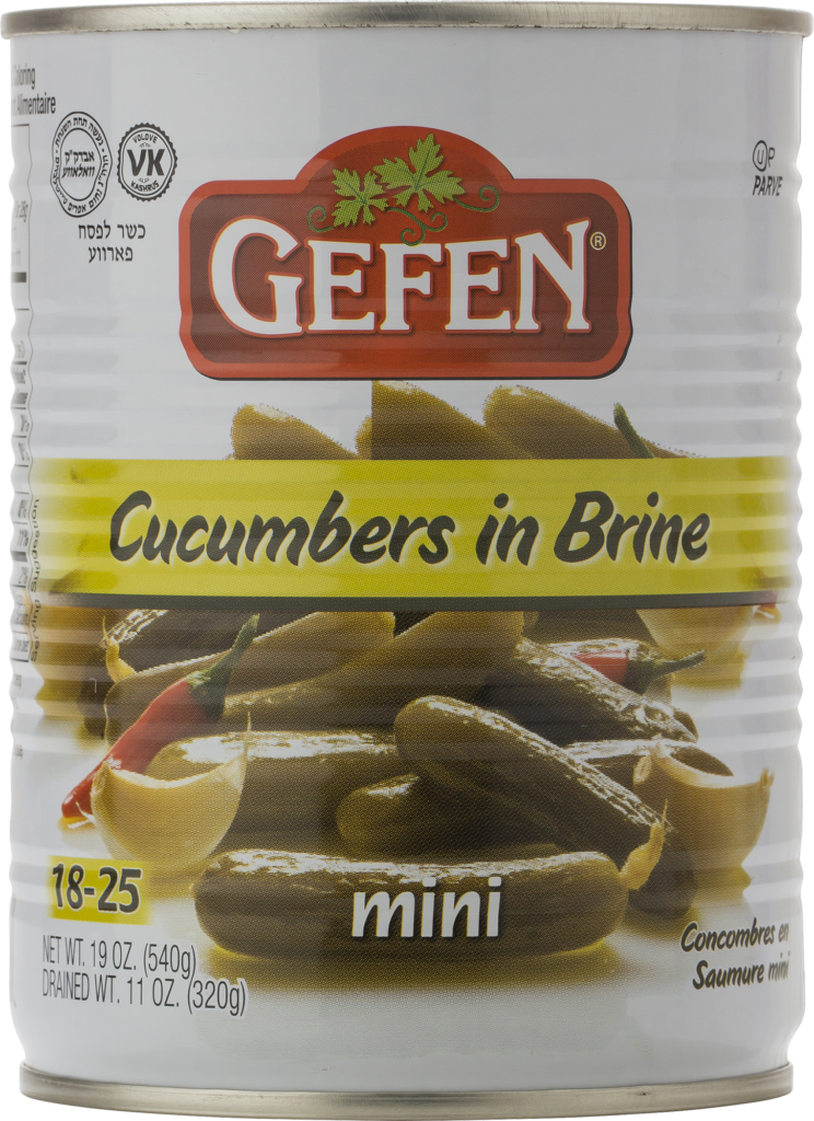 Cucumbers in Brine Mini 1825QT 19oz Gefen KP