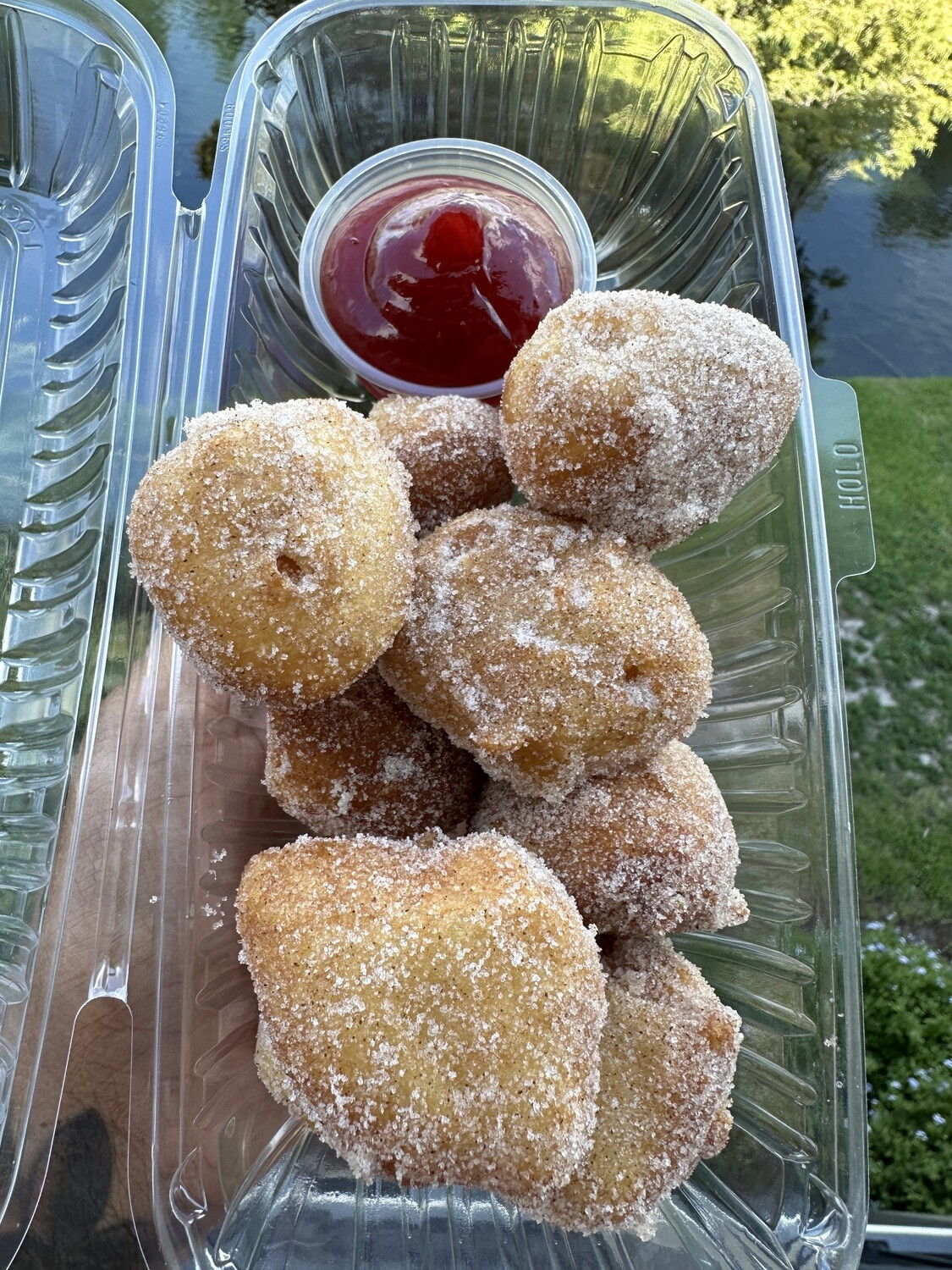 Cinnamon sugar deep fried honey buns bites recipe