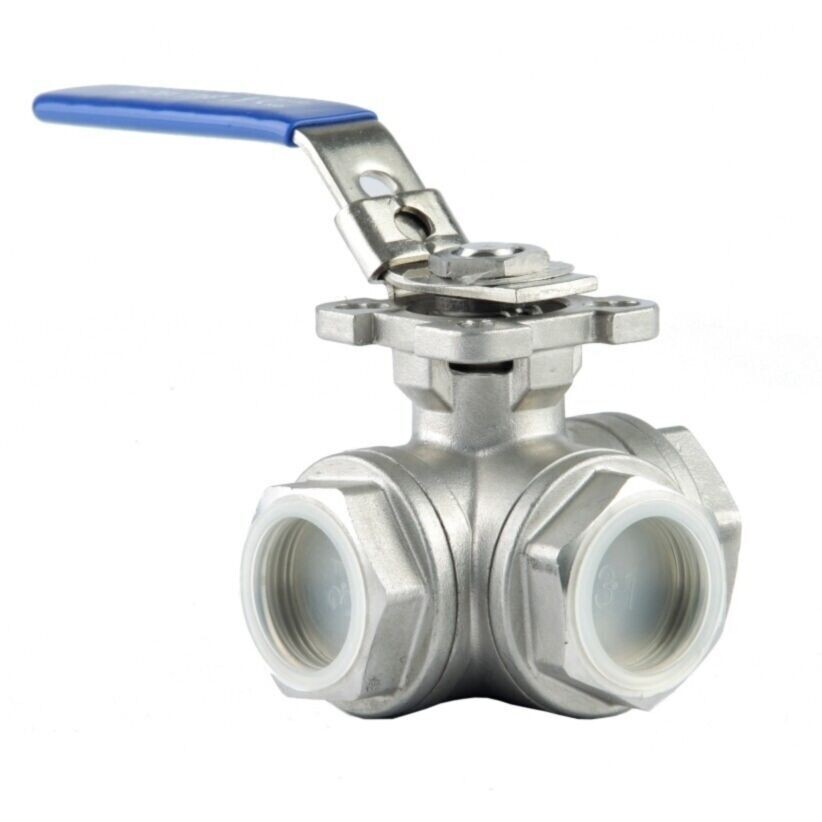 BALL VALVE TPORT 3 WAY CONFIGURATION ½