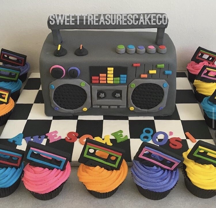 Boom box cake