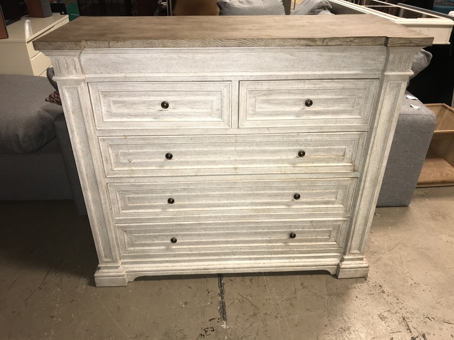 Stanley Furniture Oversized Dresser Chest (Antique Oyster) 7