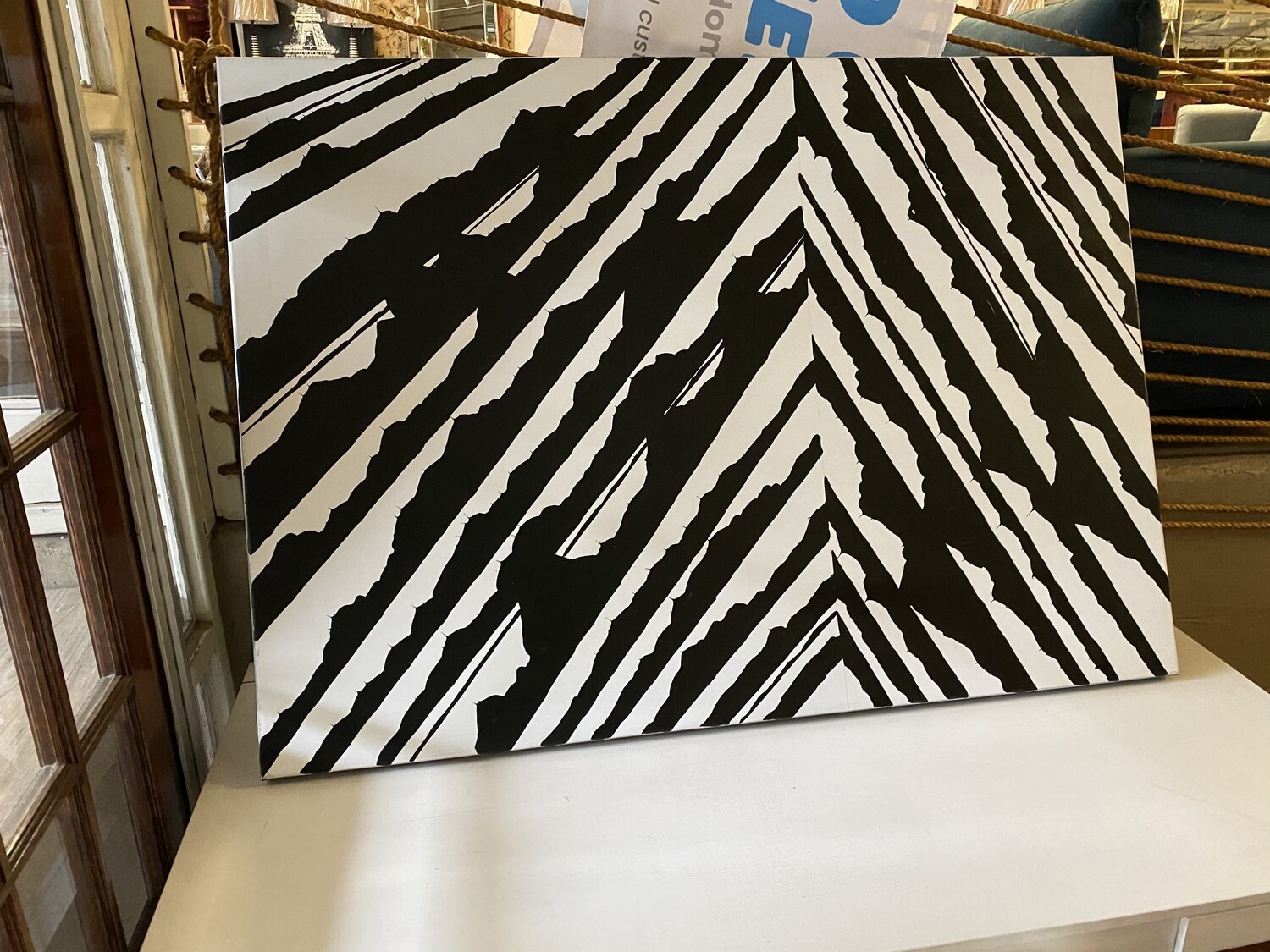 Art Black & White Animal Print on Canvas