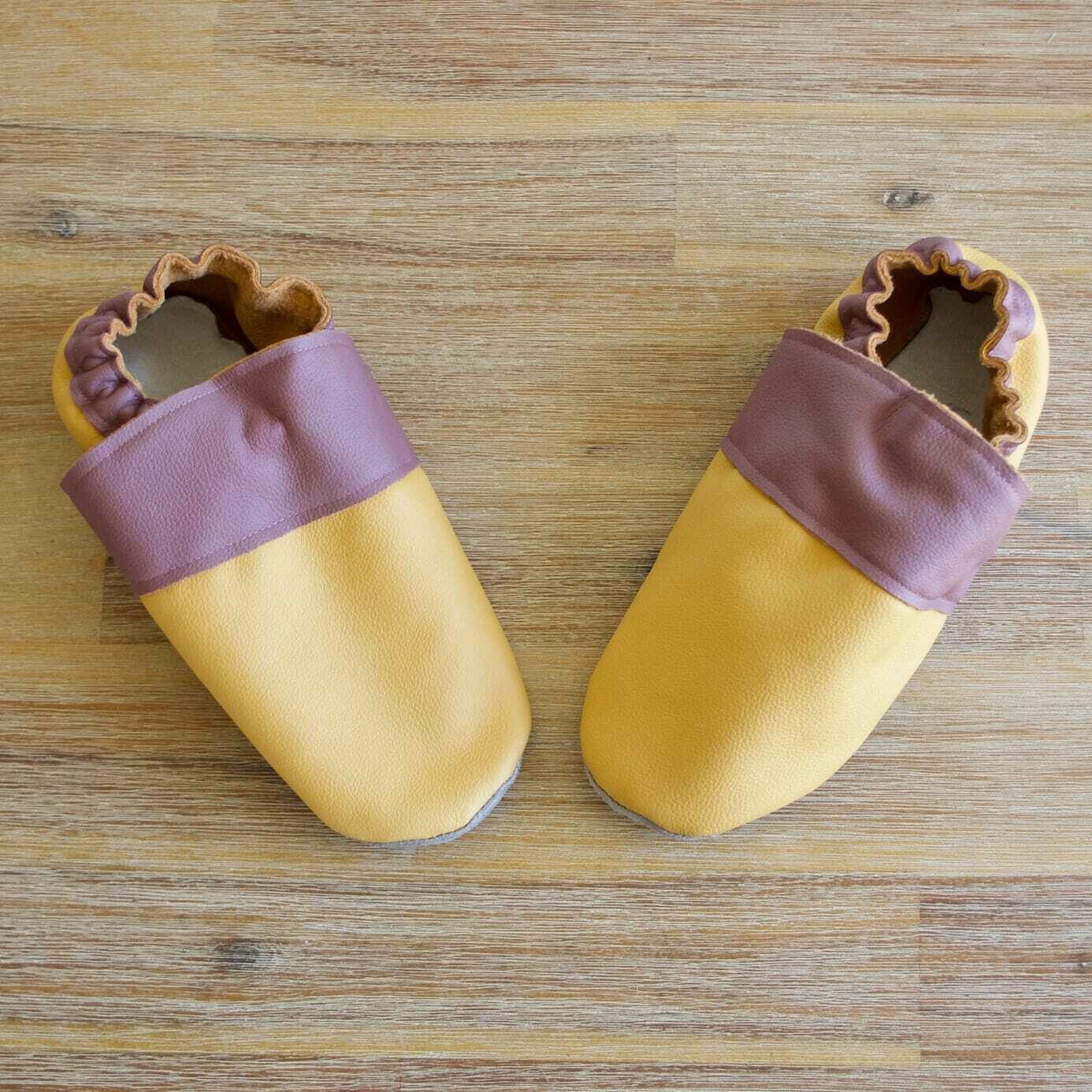 chausson cuir souple femme