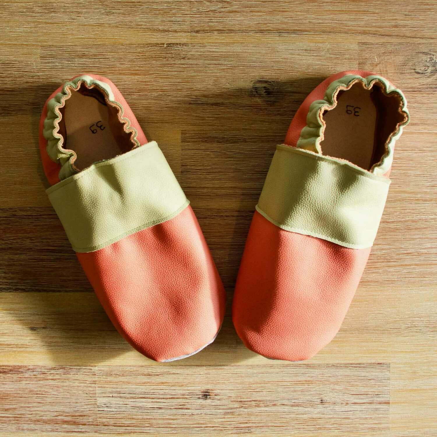 chausson souple cuir