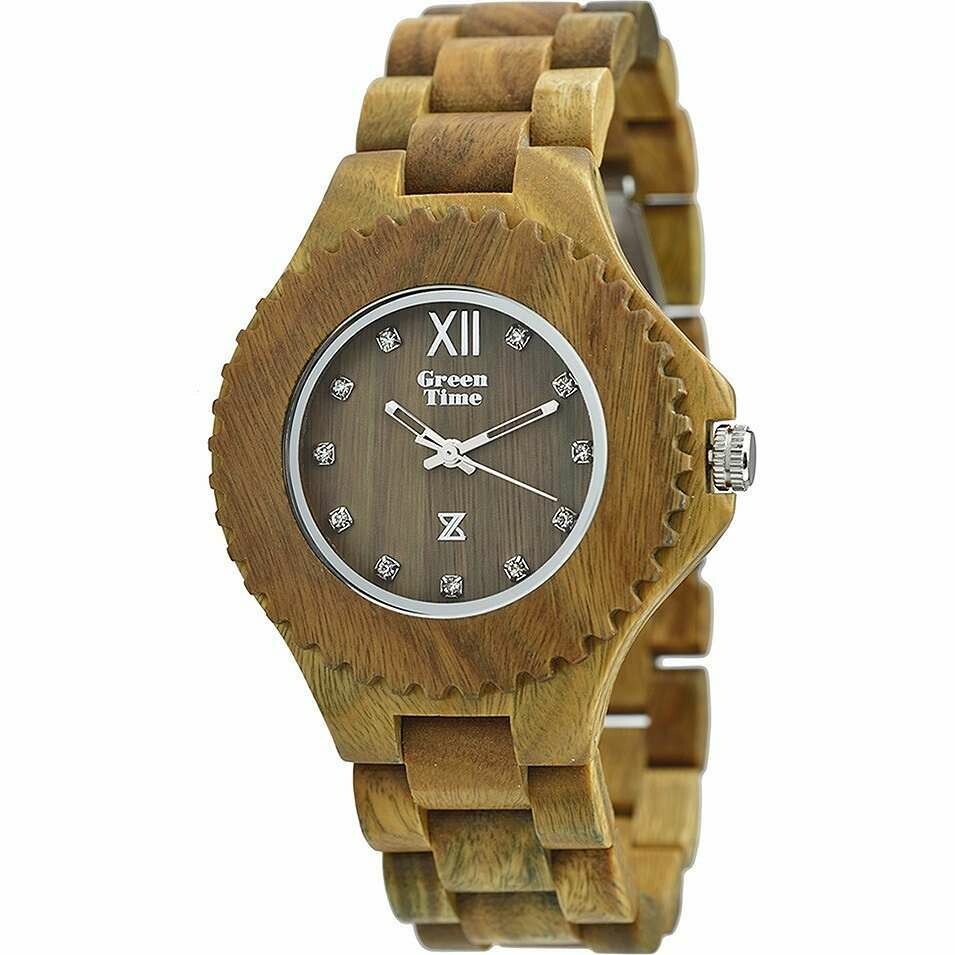 Green Time By Zzero Adventure Orologio Uomo In Legno ZW072A – Design Naturale, Al Quarzo, Cinturino In Legno, Spedizione Immediata - 6