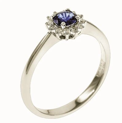 04 Celestra - Diamant - Saphir Ring 750 Weißgold