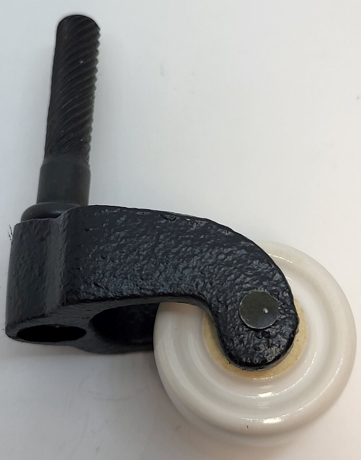 (LImited Stock) 1" Cast Iron Fork & Porcelain Caster Wheel antique