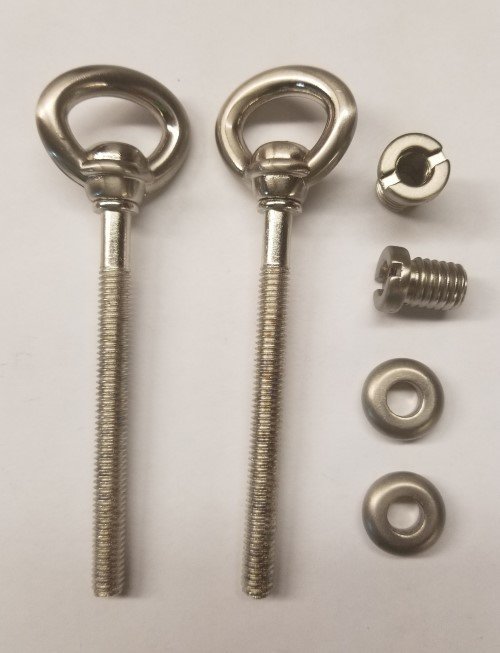 Satin Nickel Steel Cheval Mirror Mount Set vintage retro old kit