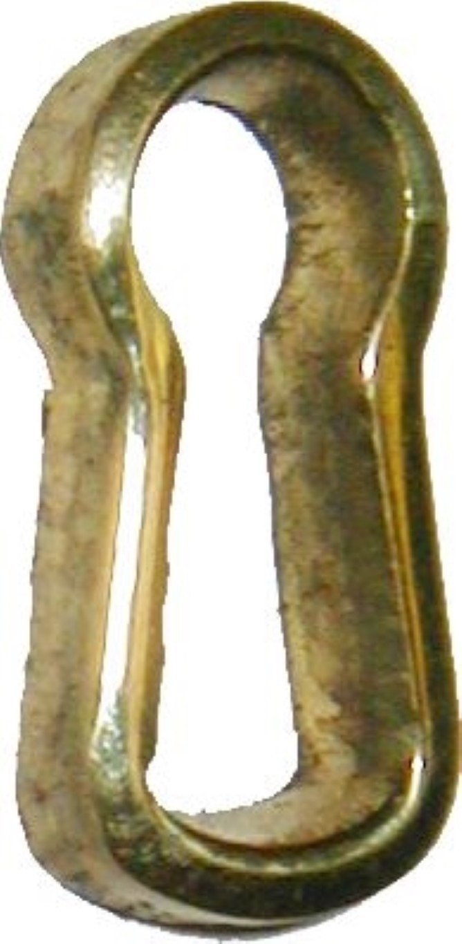 Cast Brass Keyhole Insert key hold antique vintage lock desk old drawer