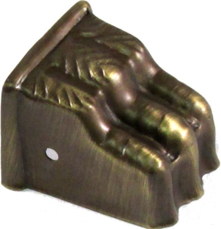 Small ANTIQUE BRASS stamped Claw foot toe leg cap piano stool table